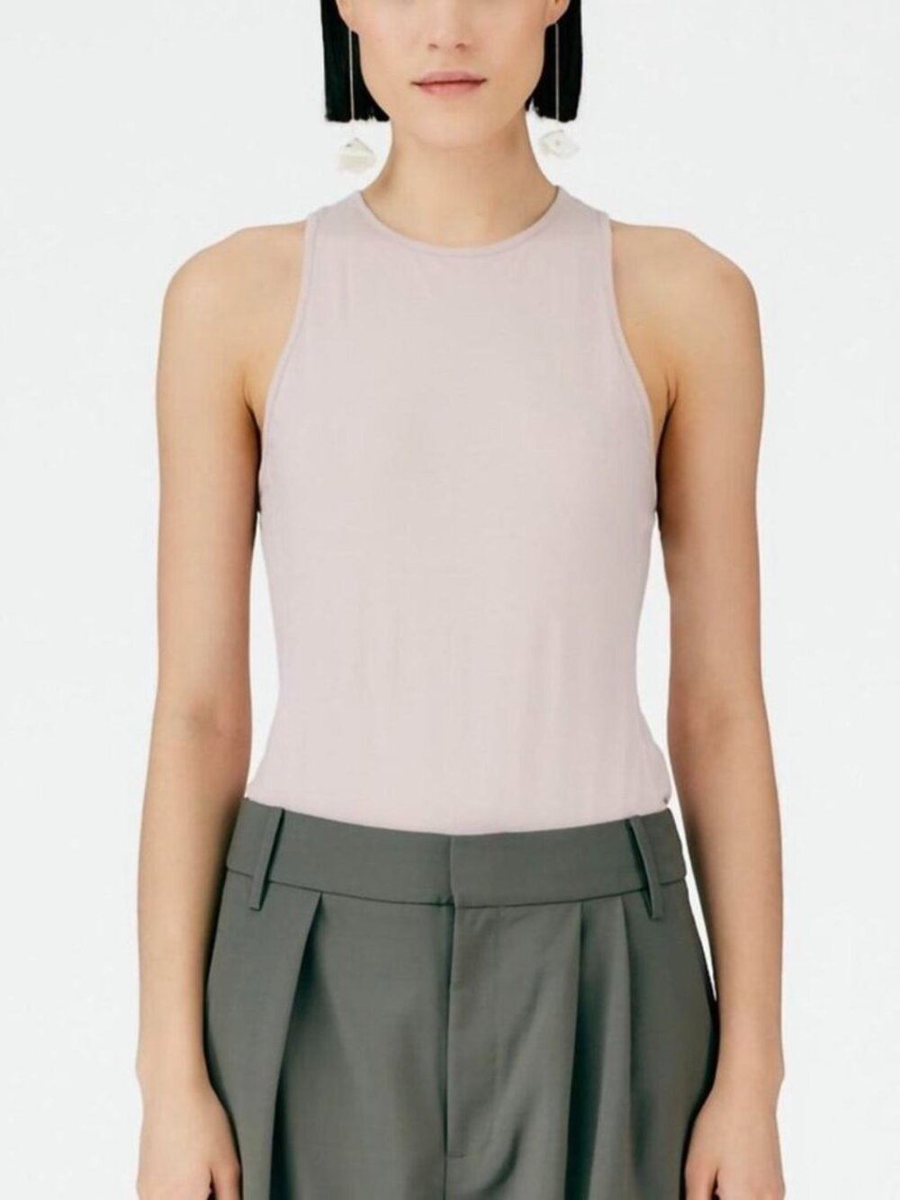 Tibi: T-Shirt Crewneck Racerback Bodysuit